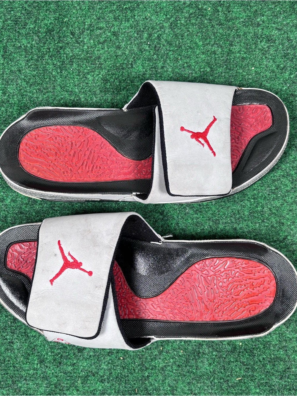 Nike Air Jordan Retro 3 Men Size 12 Black Cement Slides 428789-001 RARE